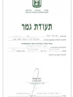 תעודת קבלנות בניין
